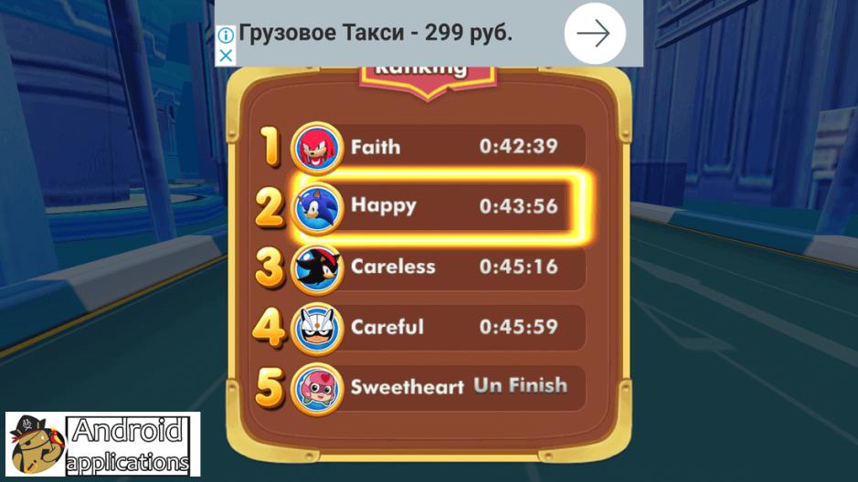 Скриншот #3 из игры Sonic Chibi Race 3D