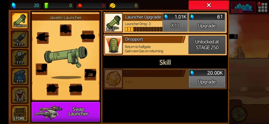 Скриншот #2 из игры Missile Dude RPG: Offline tap tap hero